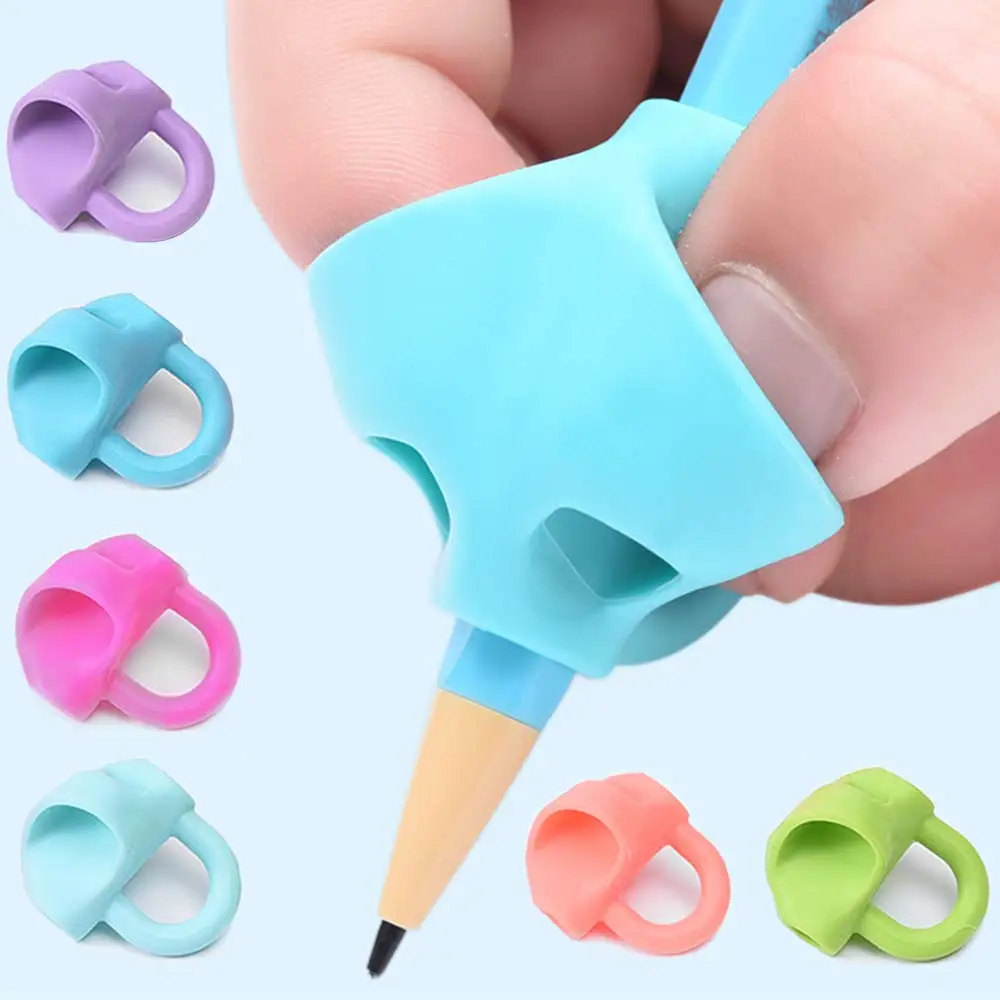 New Creative Animal Shaped Duck Silicone Pen Grip For Kid Children Student Silicone Rubber Finger Grips