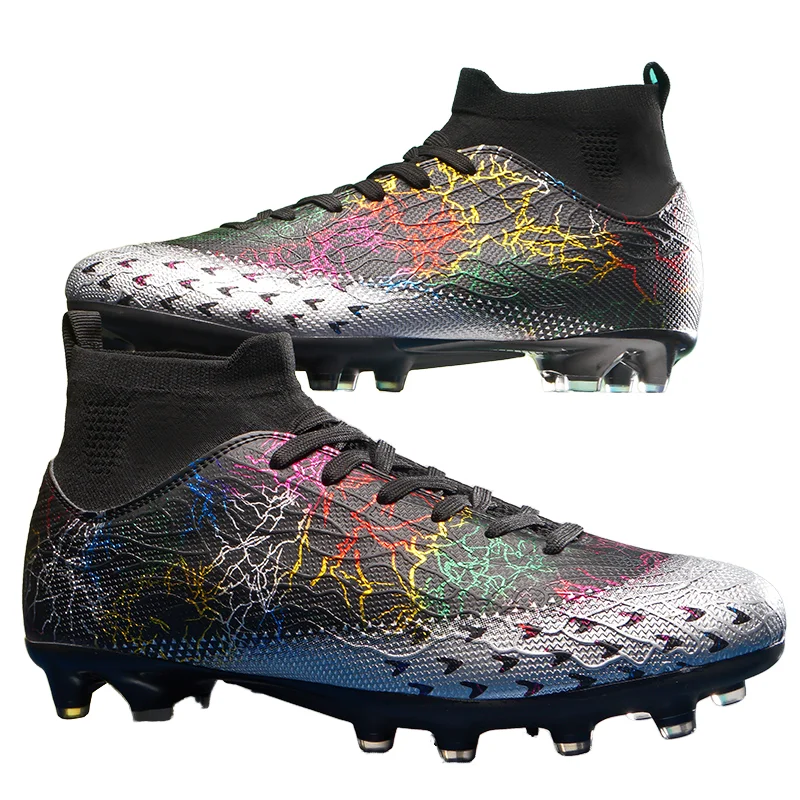 Hot sales 2024 New High-Top Football Sneakers Non-Slip Long Nail Broken Nail Shoes for Summer Spring Autumn Winter Us Size 6.5