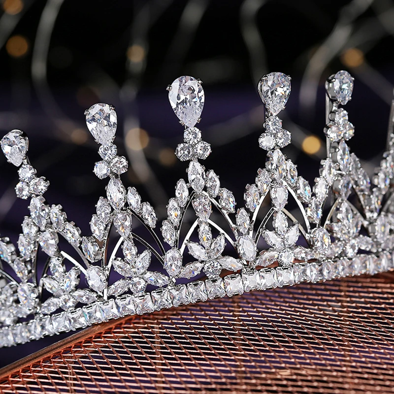Tiaras and Crown Echsio Luxury Classical CZ Wedding Hair Accessories Hair Jewelry Princess Crown  BC5794 Corona Princes