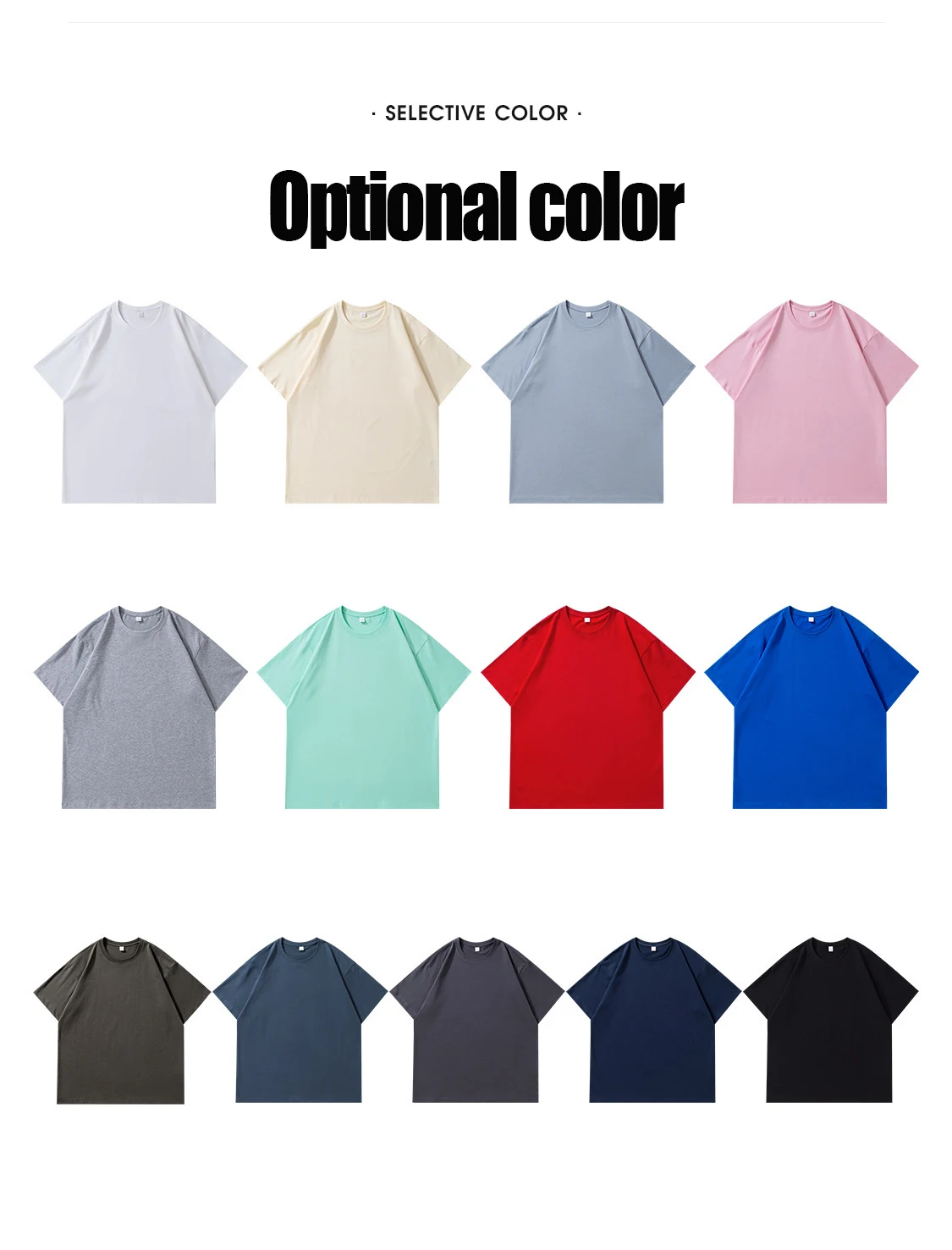 New elasticity man 100 cotton t shirt oversized crewneck sweatshirt blank drop shoulder tshirts