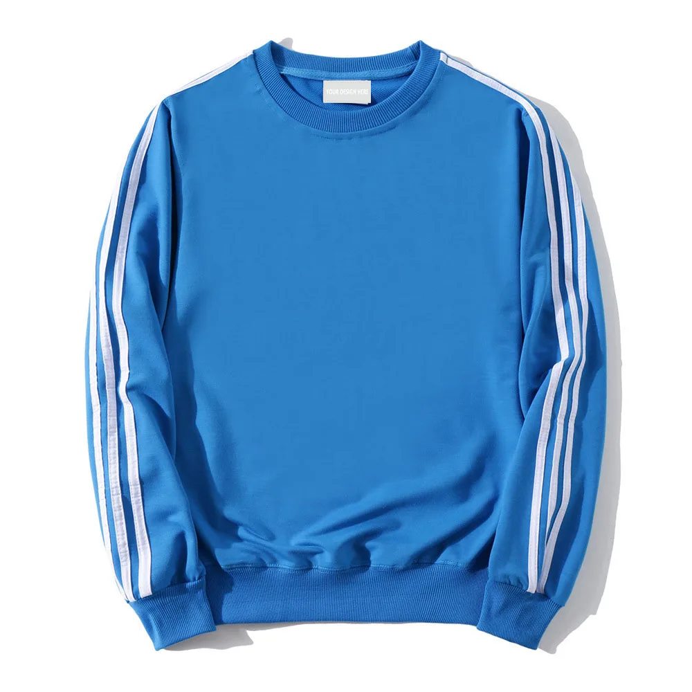 Новый дизайн модная повседневная толстовка с принтом и вышивкой логотипа круглым вырезом черная красная полоса длинным рукавом для мужчин