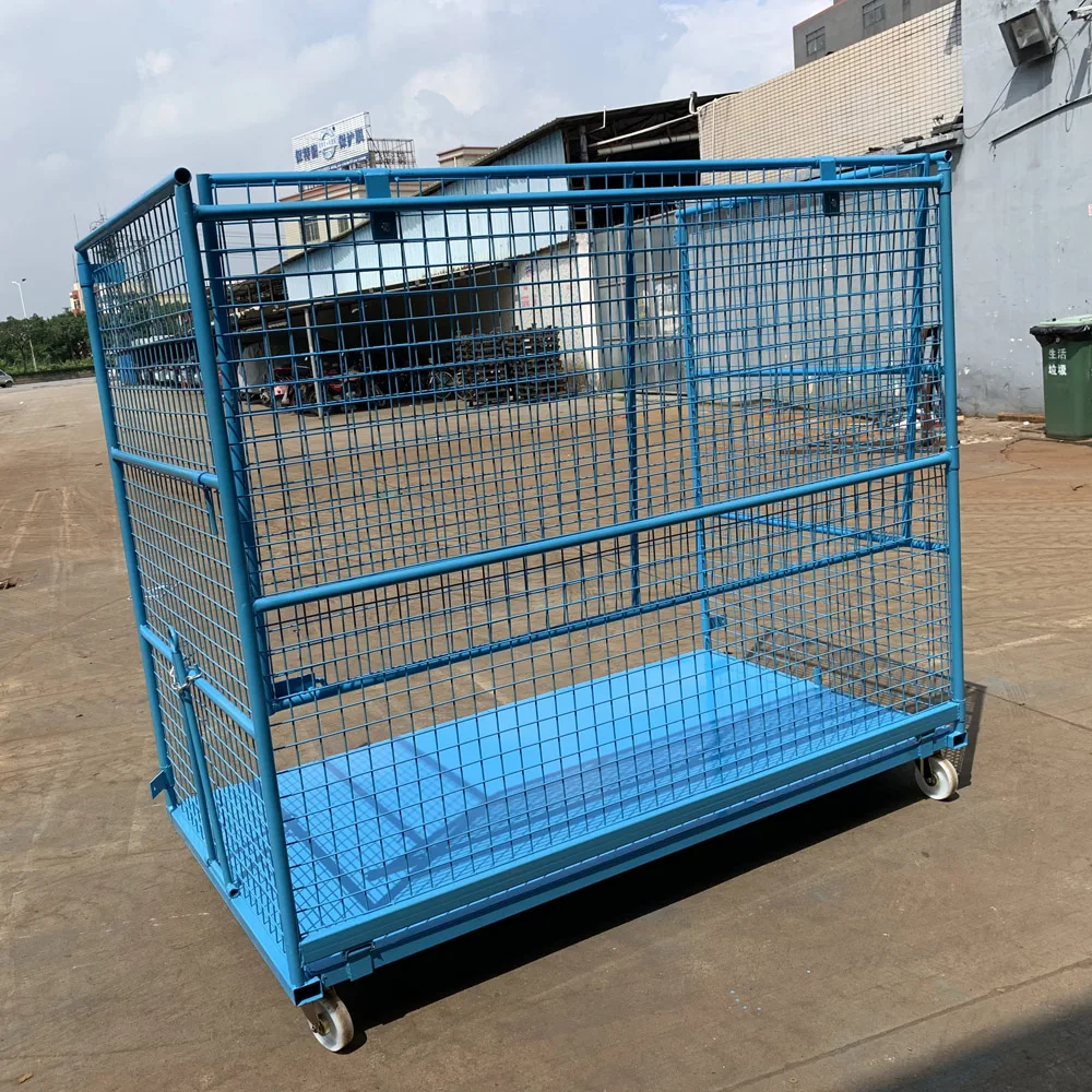 
Metal Nestable High Quality Zinc Hot Sale Industry Wire Mesh Roll container 