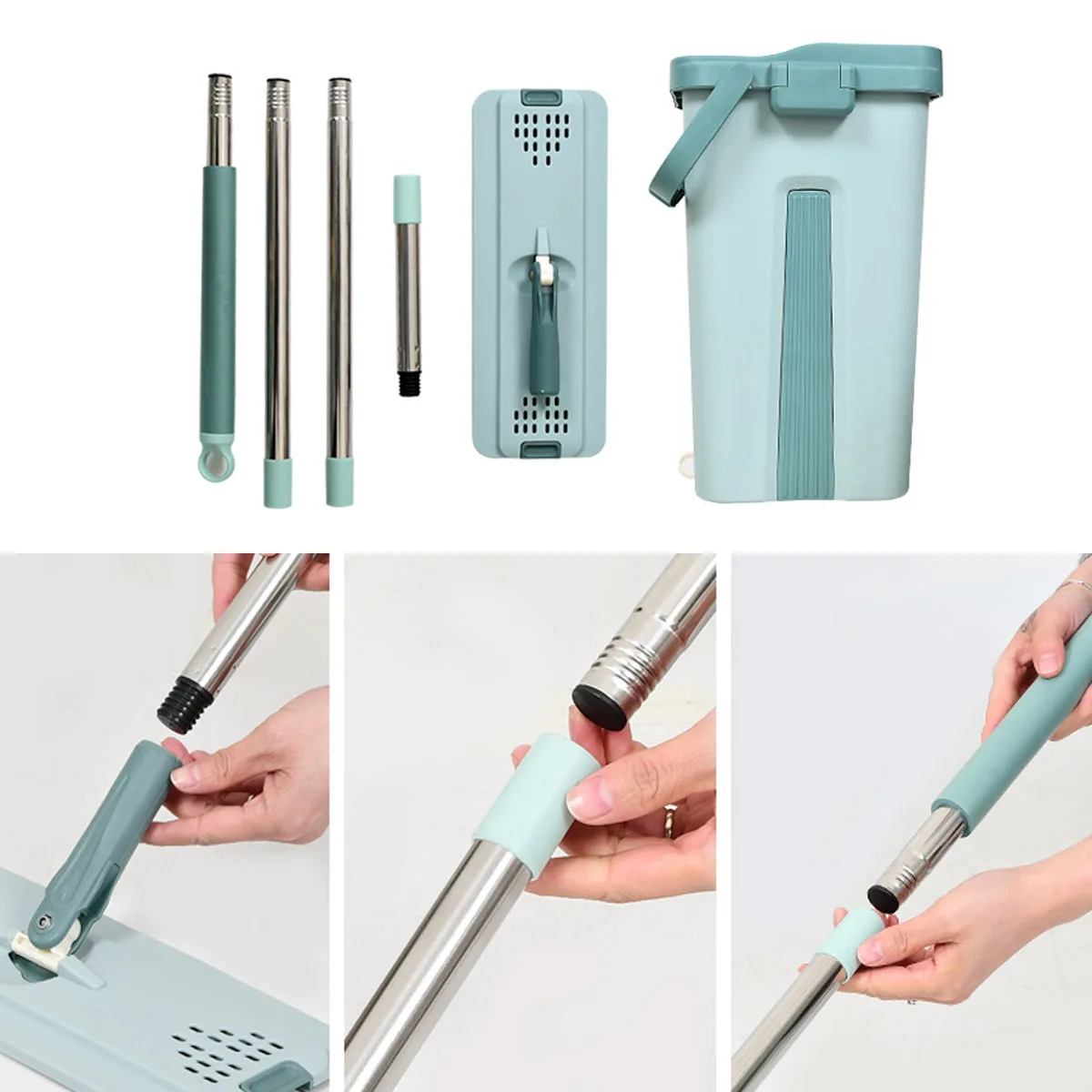 Hot sale factory direct price mop set mop and bucket set flat mop bucket for floor cleaning