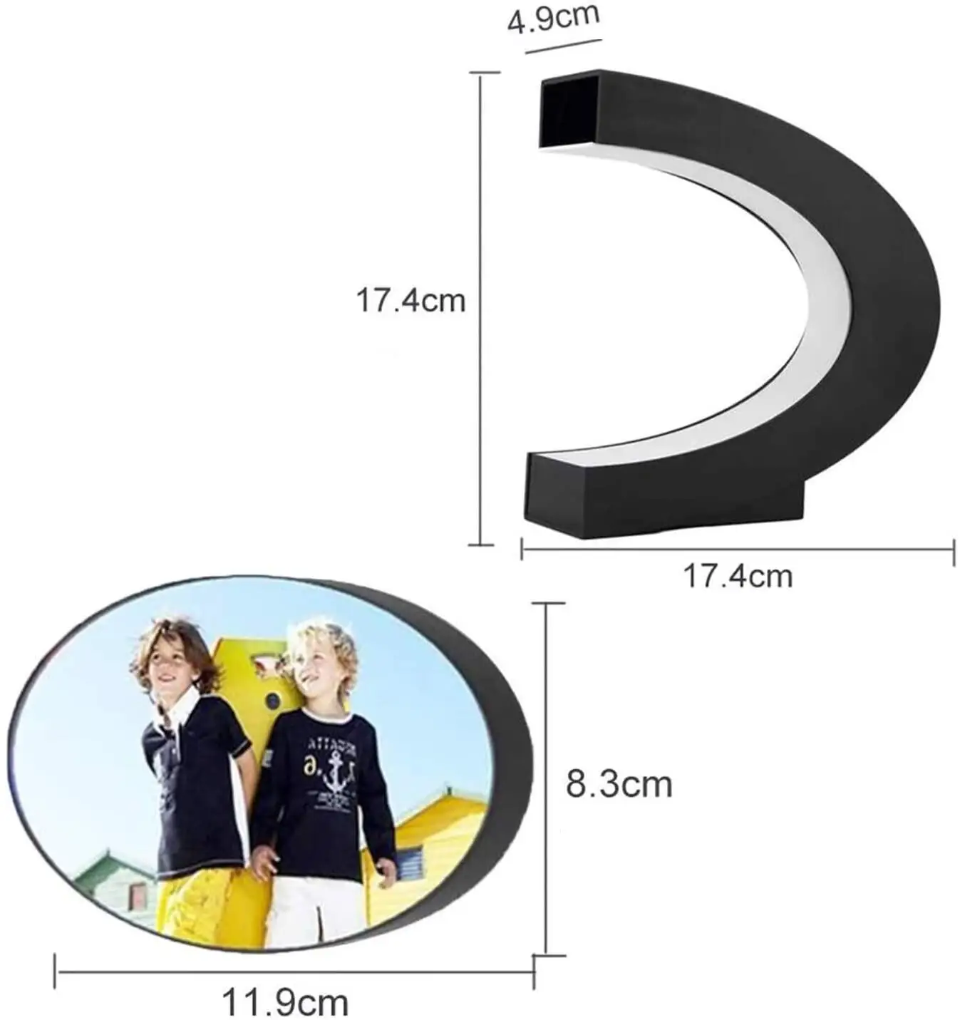 New LED Magnetic Levitation Floating Photo Frame Lamp Levitating Poster Night Light Hanging Picture Display Desk Decoration