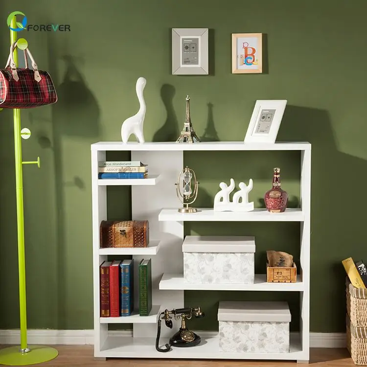 YQ JENMW Living Room Furniture White 6-Story Display Cabinet Storage Locker