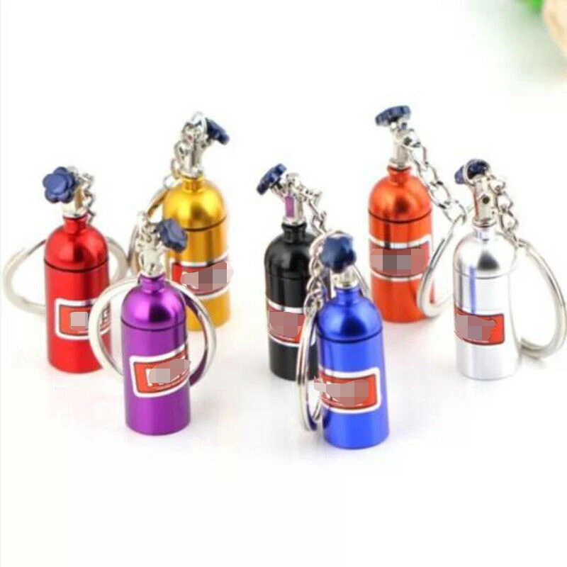Cheap Low MOQ Metal New Mini Oxide Bottle Keyfob Stash Pill Box Storage Ring Keyring Key Chain