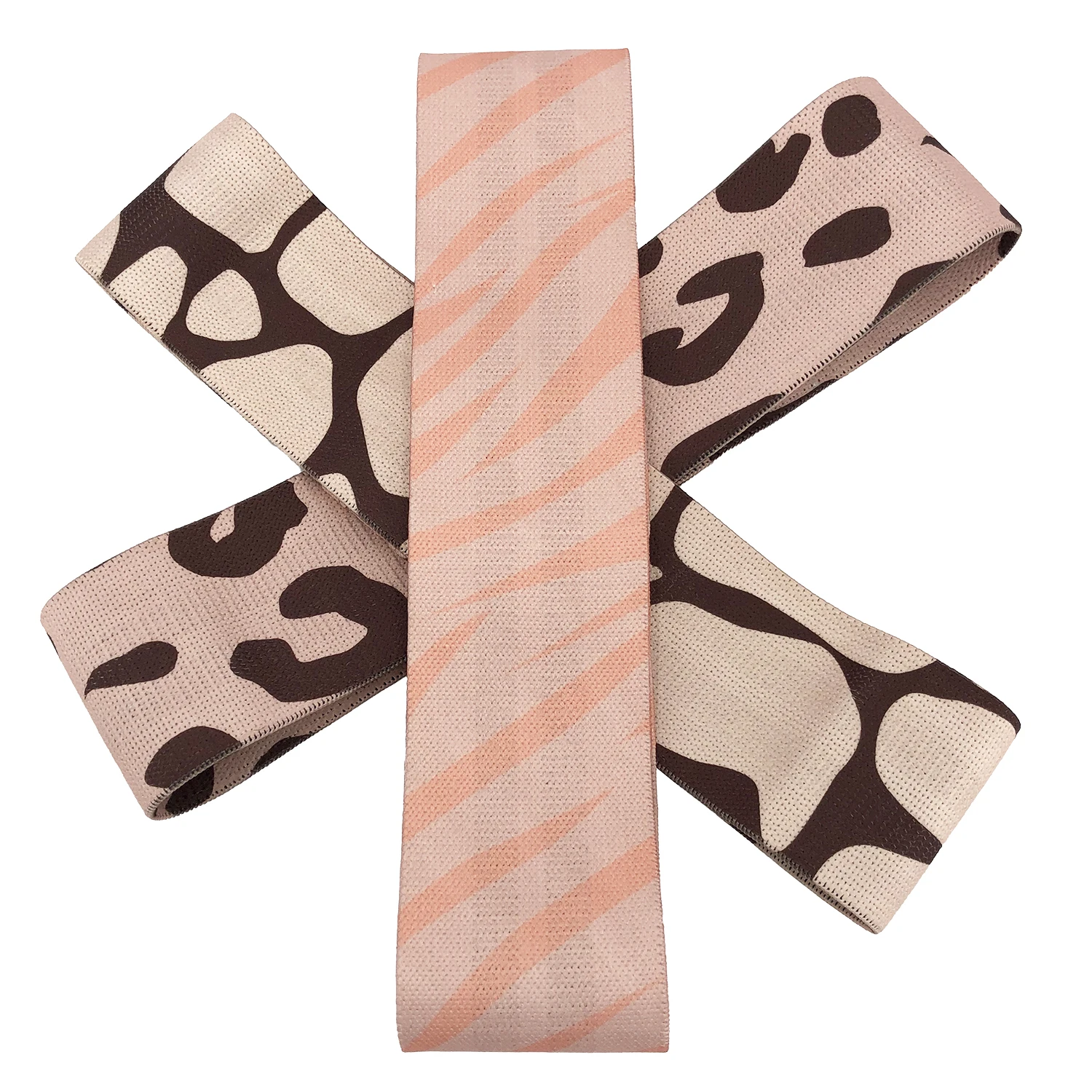 Wholesale high quality new pattern nude booty bands elastic latex resistance bands for exercising glute