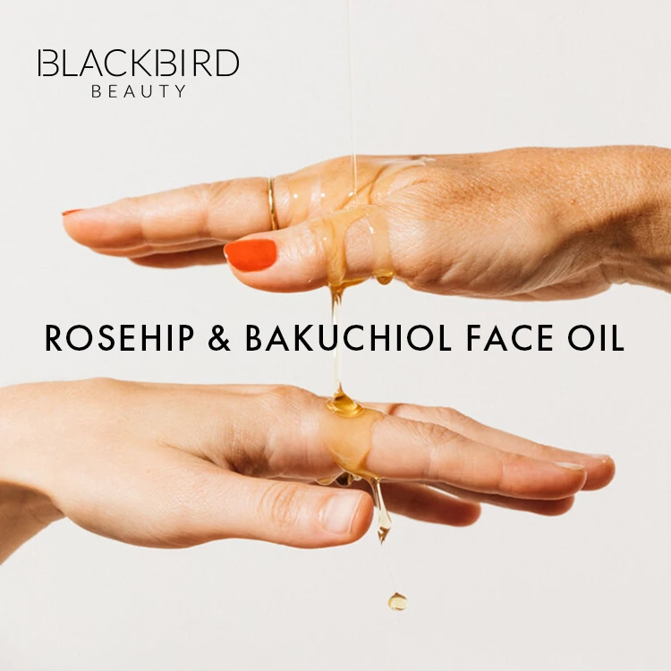 Private Label Skincare Product Customized Your Logo Organic Face Oil Serum Bakuchiol Rosehip Facial Oil OEM Anti Aging Face Oil