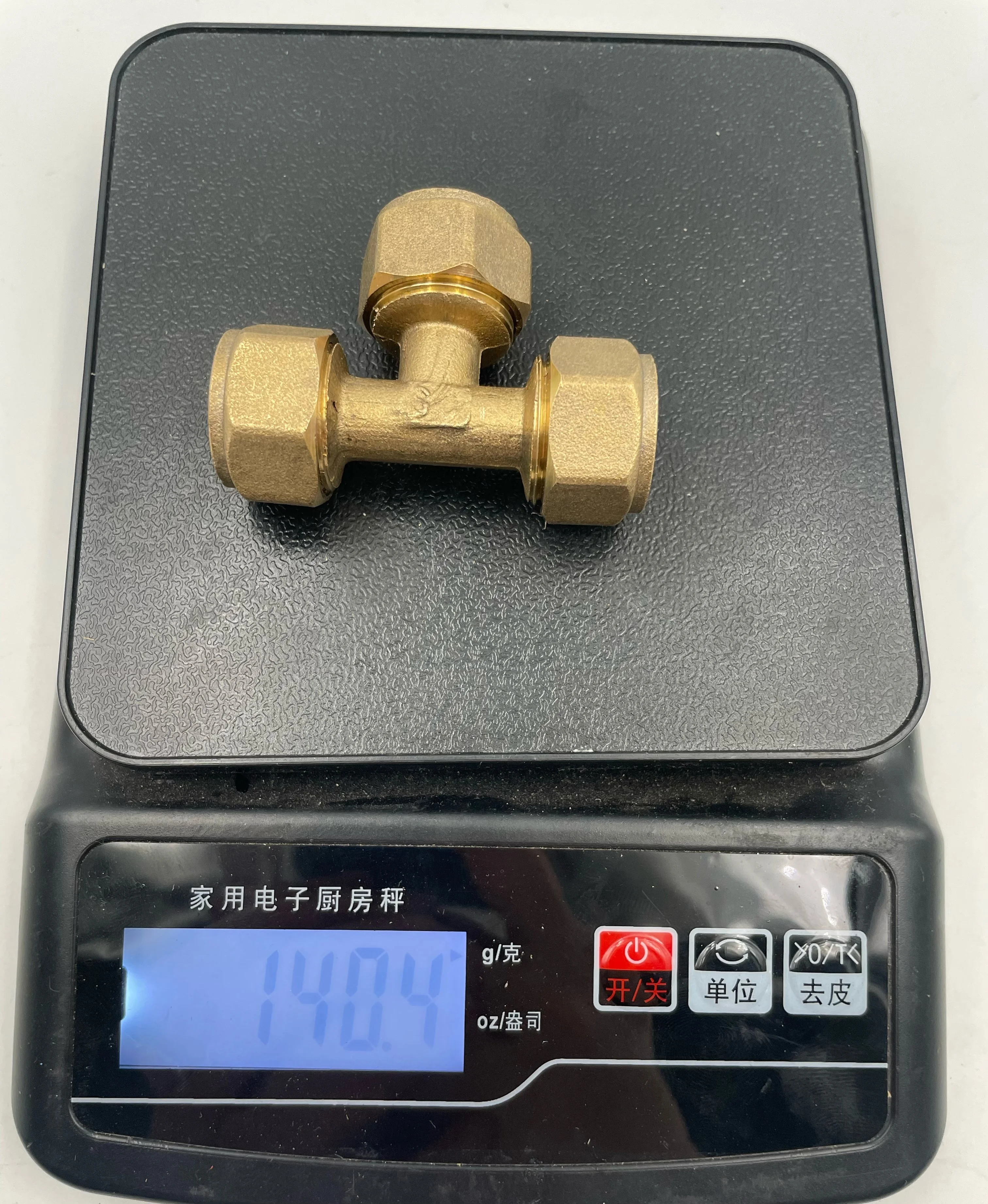 Brass High Pressure 3 Way Equal Tee Pipe Fitting Connector Ferrule Elbow Internal Tooth External Wire