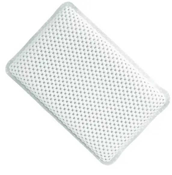 Non-Slip Bath Pillows for Tub, White Breathable Bathtub SPA Pillow Head Rest Cushion with 8 Strong Suction Cups