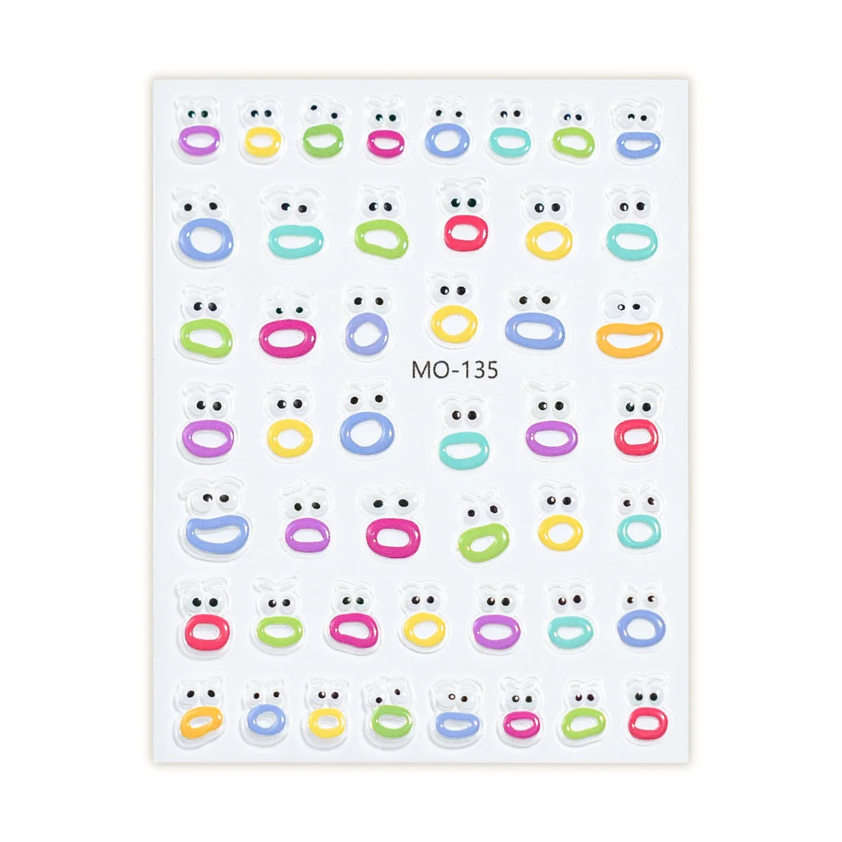 Nail Art Accessories Manicure Stickers  colorful Funny face Nail Stickers Nail Art Stickers