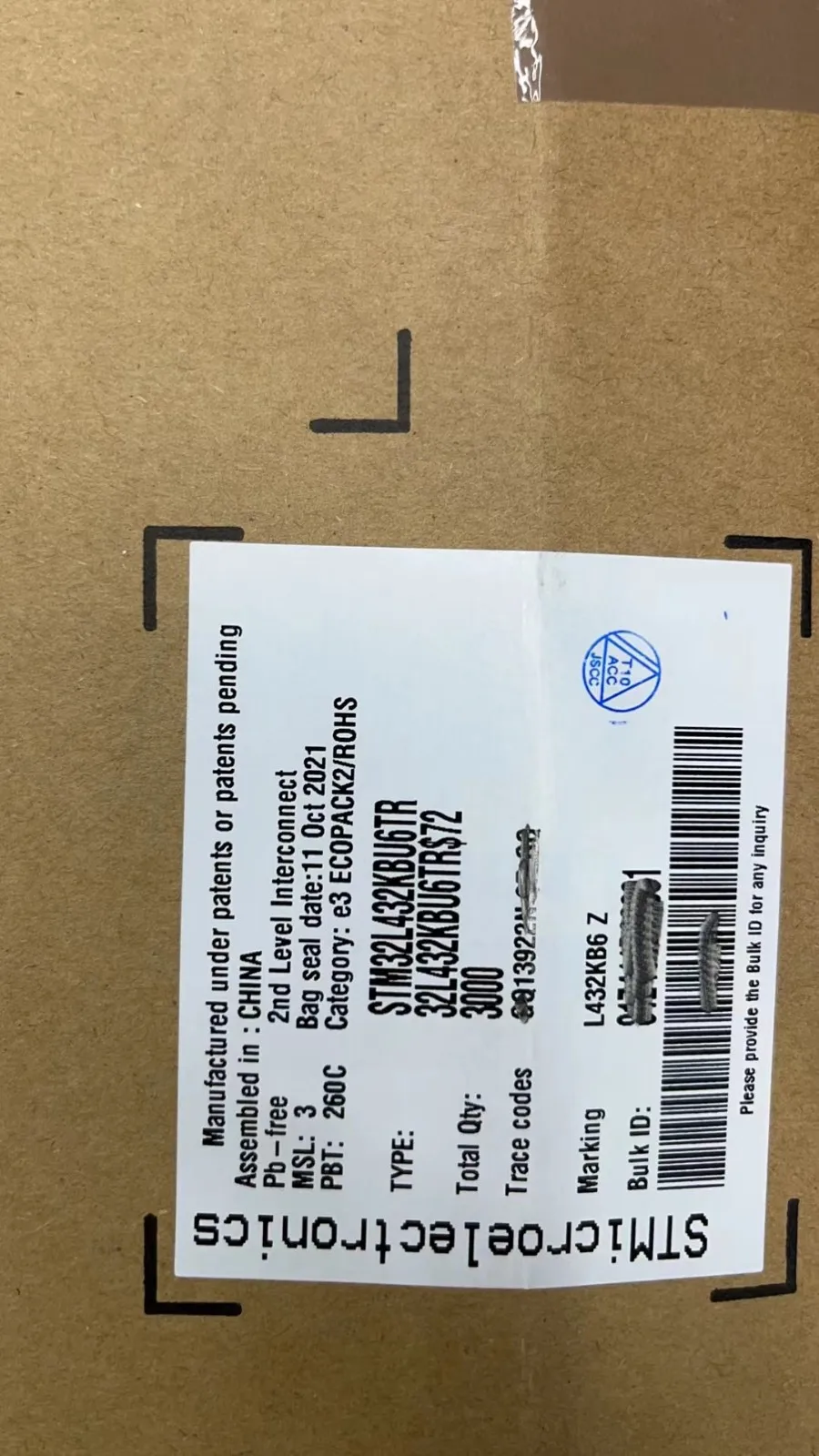 STM32L432 Microchip New and Original Electronic Components Integrate circuit Microchip STM32L432KBU6