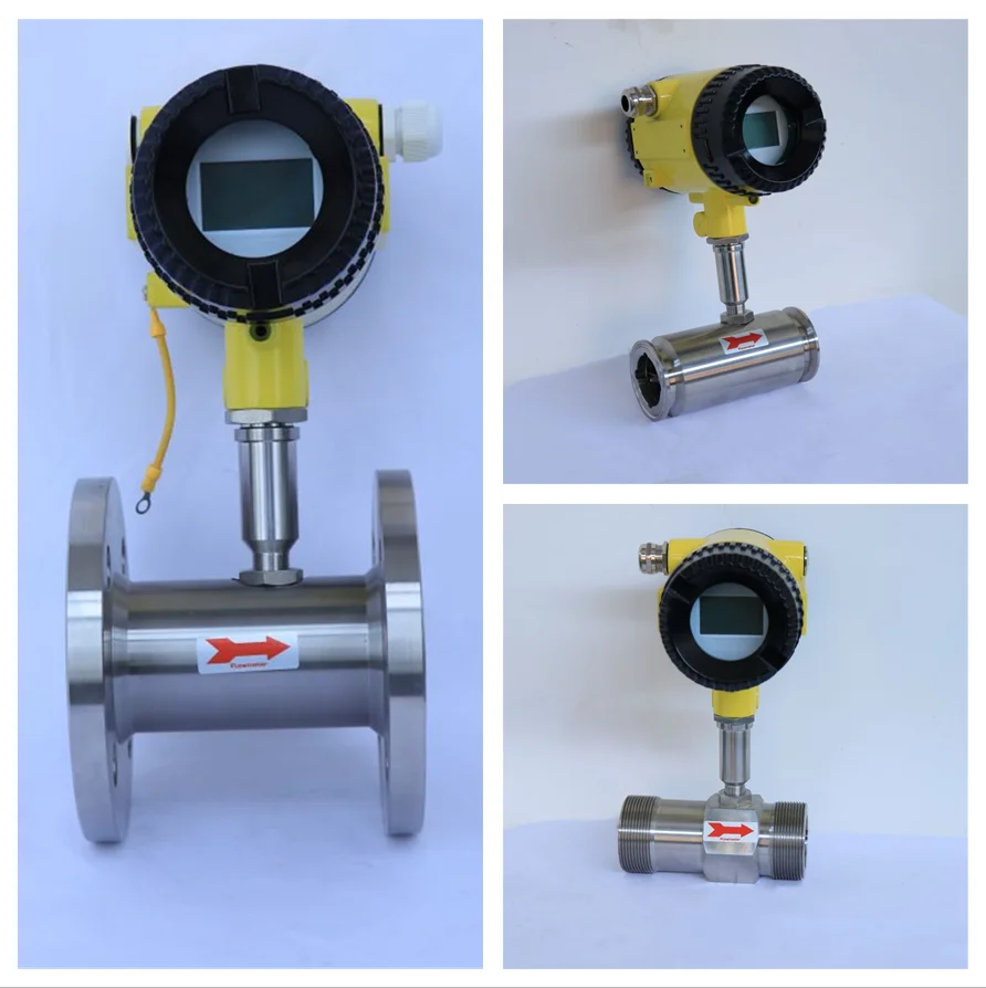 explosion proof gasoline diesel turbine flowmeter Sanitary turbine beer flow meter CE approved  liquid turbine flow meter