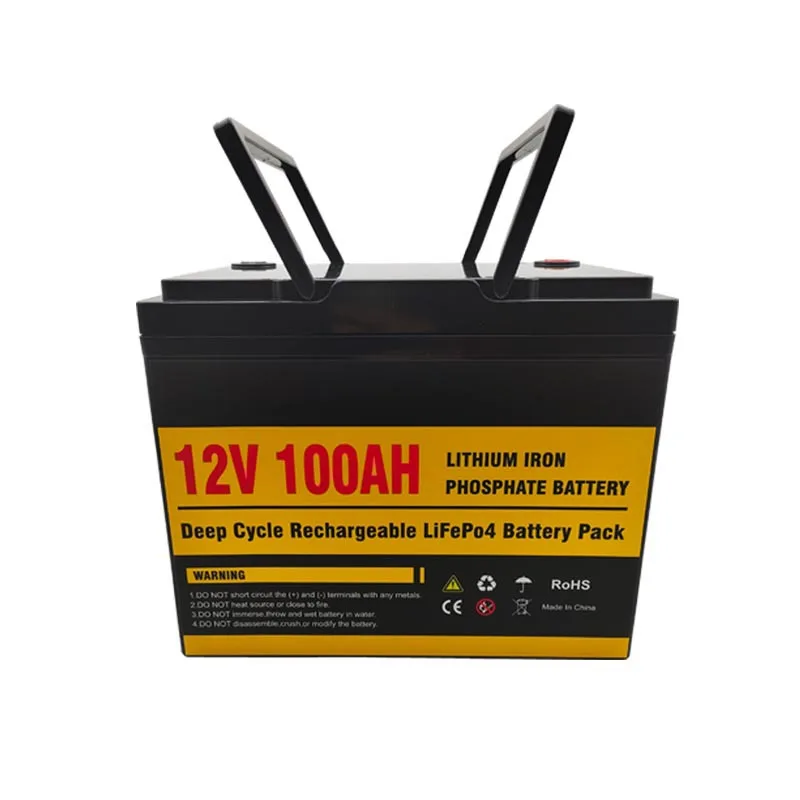 12V100Ah lithium iron phosphate battery built-in intelligent BMS protection system long cycle life car battery