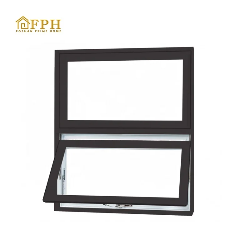 Soundproof Residential Triple Glazed Lowe Aluminum Awning Windows With Grill Screen For Modern Houses
