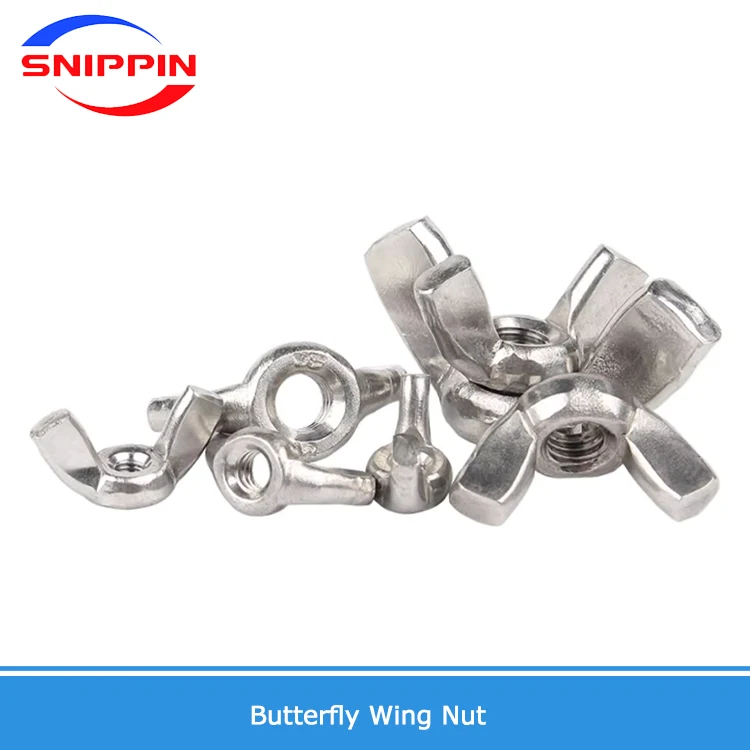 Butterfly Wing Nuts M3 M4 M5 M6 M8 M10 M12 Stainless Steel Wing Nuts Hand Tighten Nut DIN315