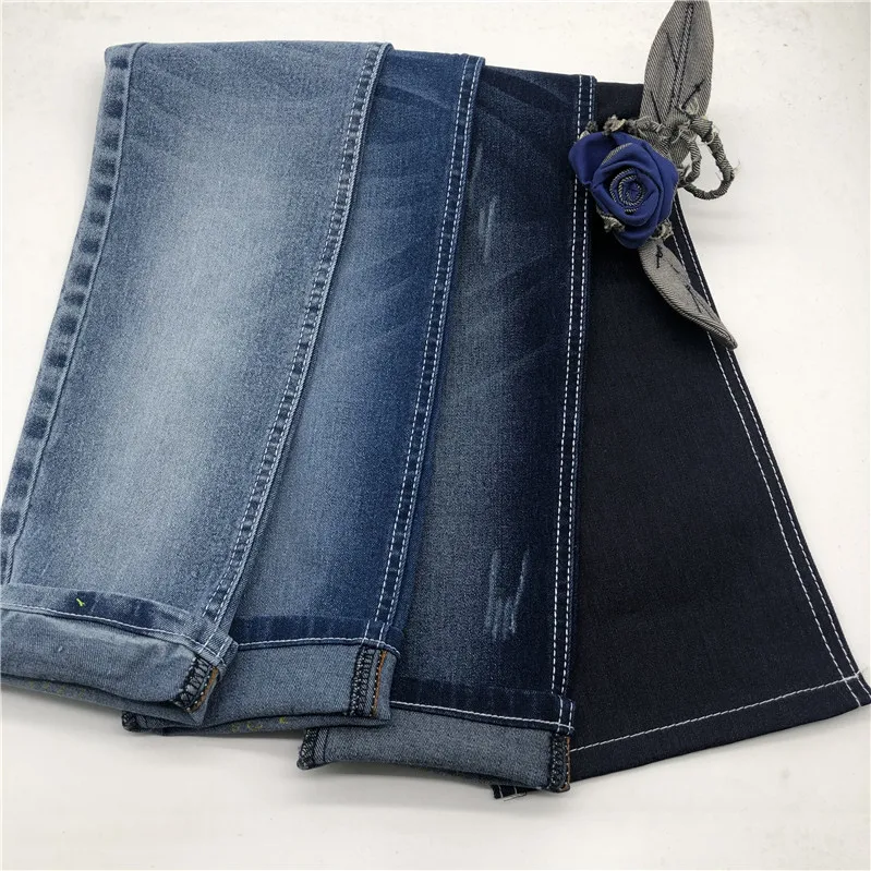 9,3 унции, средний вес, темно-синий цвет, хлопок, полиэстер, спандекс, джинсовая ткань