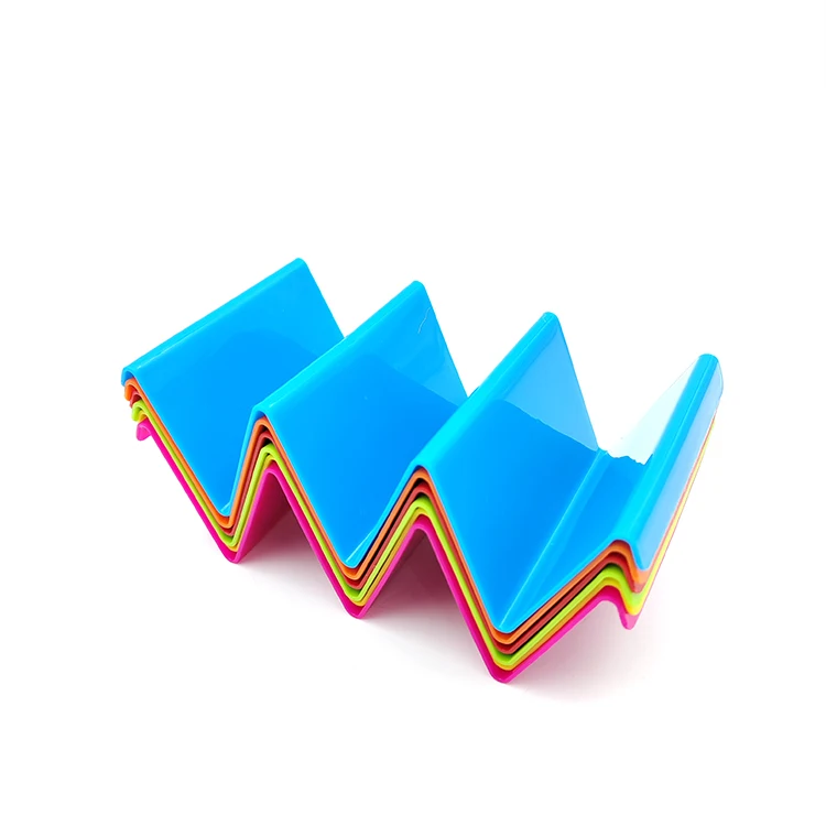 Kitchen Taco Holder Stand  Hold 3 Tacos, Hard Plastic Taco Rack, Party Serving Tray Set for Hard and Soft Shell Tacos Tortilla