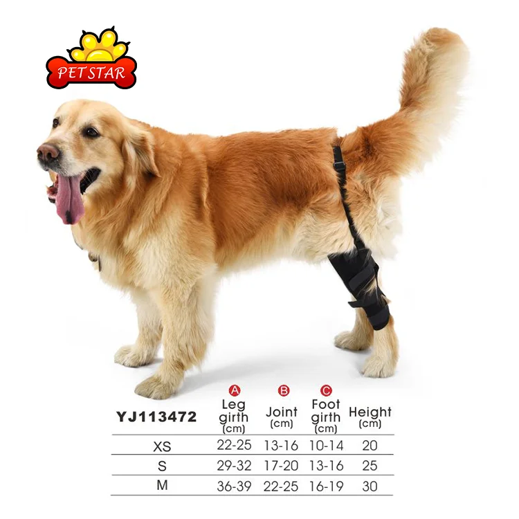 petstsar Hot Selling Recovery protector foam dog leg sleeve Dog Knee Brace Neoprene Dog Leg Brace for hind legs