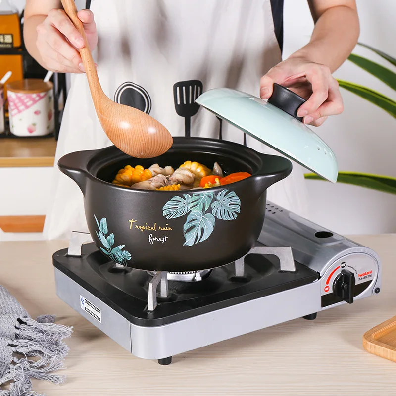 ceramic pots with lids Source factory-Chaozhou blue flower big capacity soup porridge ceramic casserole pot kitcpots and panshen