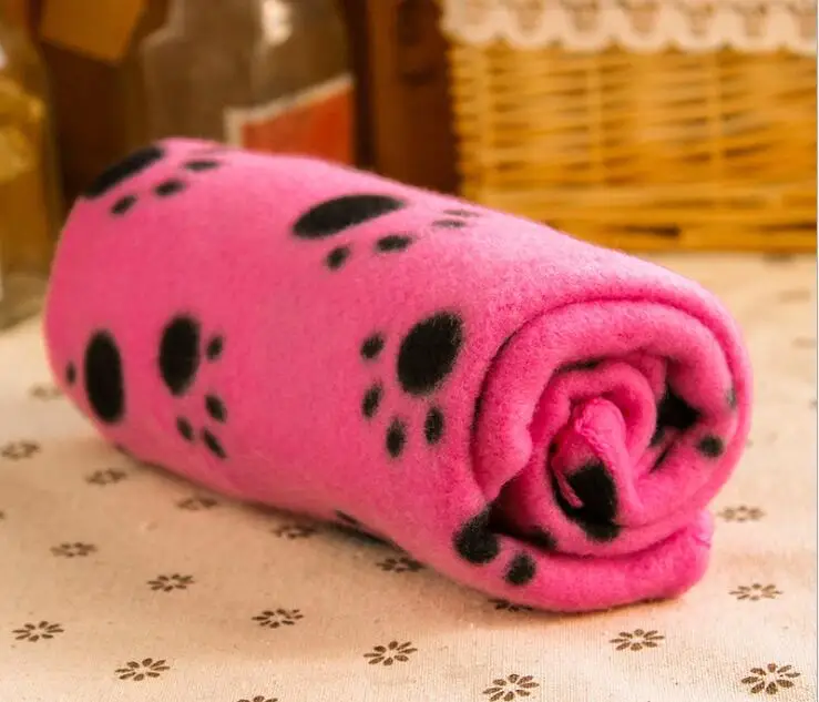 Pet Printing Paws Blanket Dog Soft Warm Blanket Cat Double-Faced Blanket
