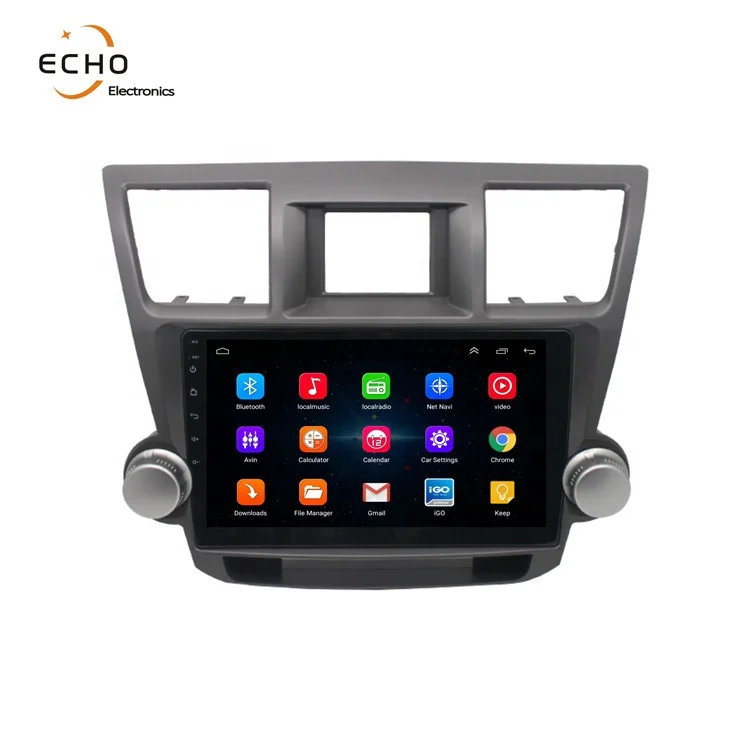 Android Touch Screen Car Radio Stereo Dvd Multimedia Video Player For Toyota Highlander 2 XU40 2007 - 2013 With GPS Navigation