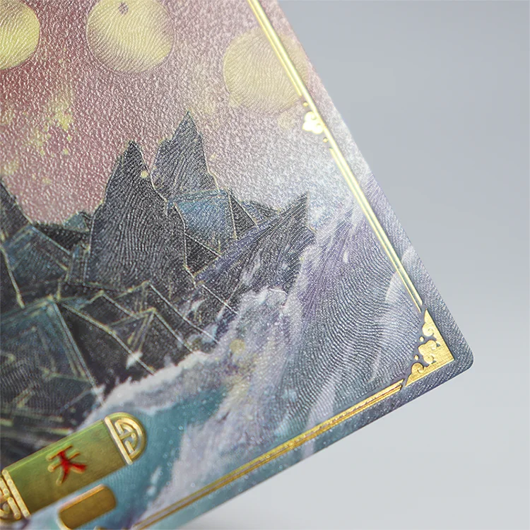 Пользовательские ПВХ светящиеся игровые карты TCG глянцевые бумажные игральные напечатанные на заказ Настраиваемые печатные поверхности