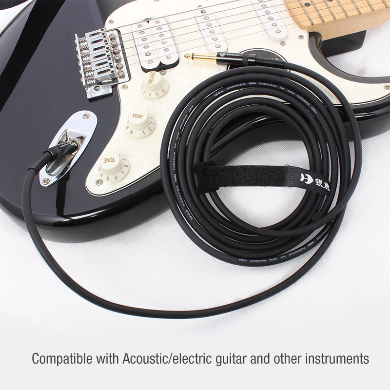 DDP RTS 10ft 3m rgiht angle 22AWG 6.35mm 1/4 Inch instrument guitar cable for Electric Guitar