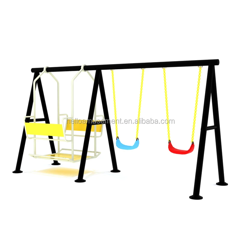 Kids Playground Swing U Shaped Double Swing Children Garden Swing