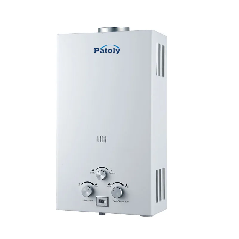 Factory price custom standard gas shower water heater bathroom heating 12L 24kw instant hot water heaters gas geyser