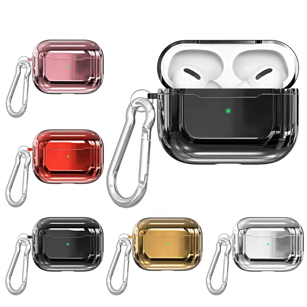 Индивидуальный чехол для наушников из мягкого ТПУ с гальваническим покрытием разных цветов