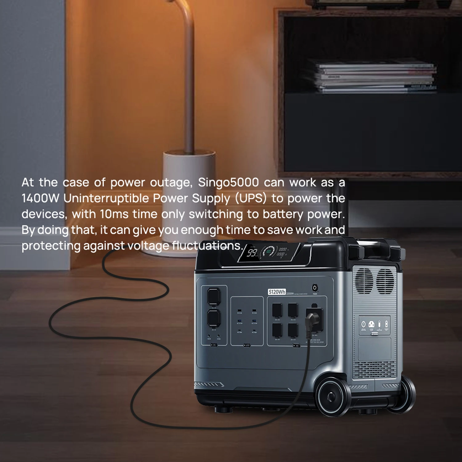 2024 Greentec Portable Power Station 5000W with Pure Sine Wave BMS Lithium Ion 5120Wh Emergency Outdoor Indoor Solar Generator