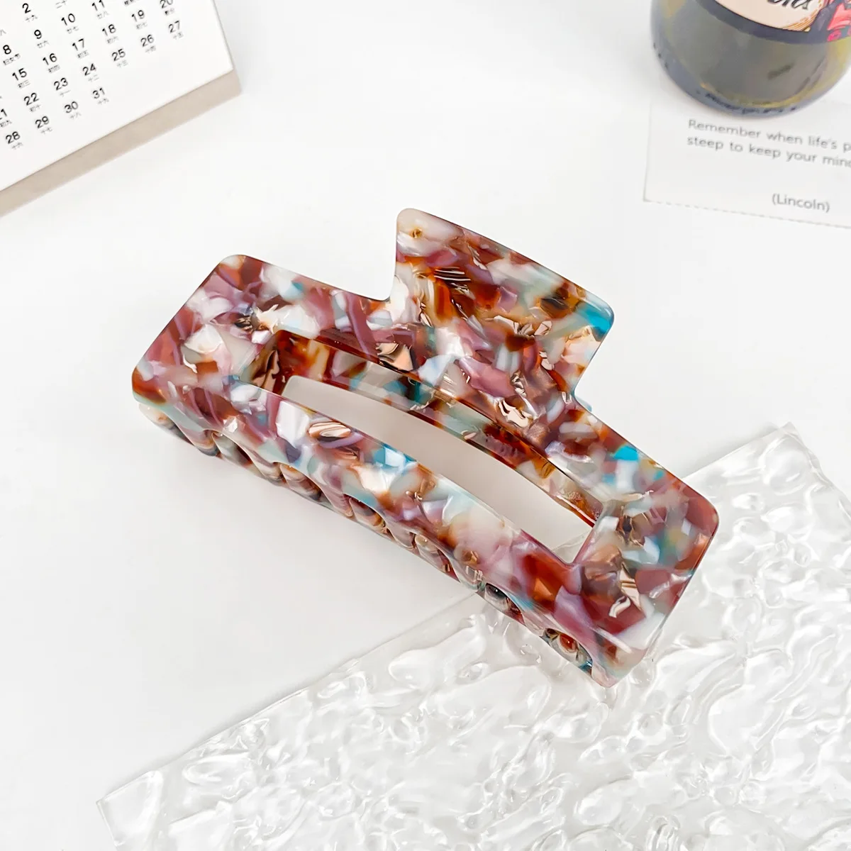 New 10.5CM Acetate Hair Claw Clips Colorful Tortoiseshell Geometric Shark Clip Large Size Ins Grab Clamps Women Accessories