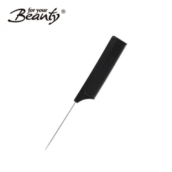 Salon Professional Hair Styling Setting Cutting Trimming Thick Stainless Steel Pin Tail Comb