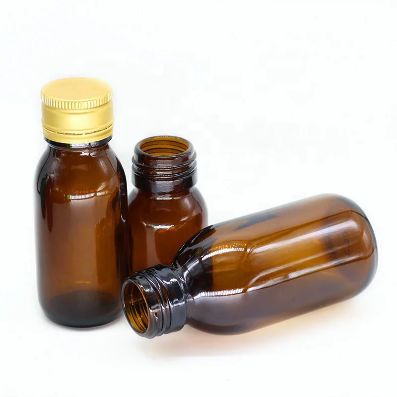 
Glass bottles 50ml 100ml amber glass bottle for syrup packing 