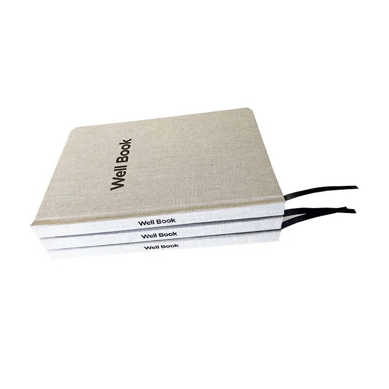 Logo Customized Disposable  note book with high quality linen material