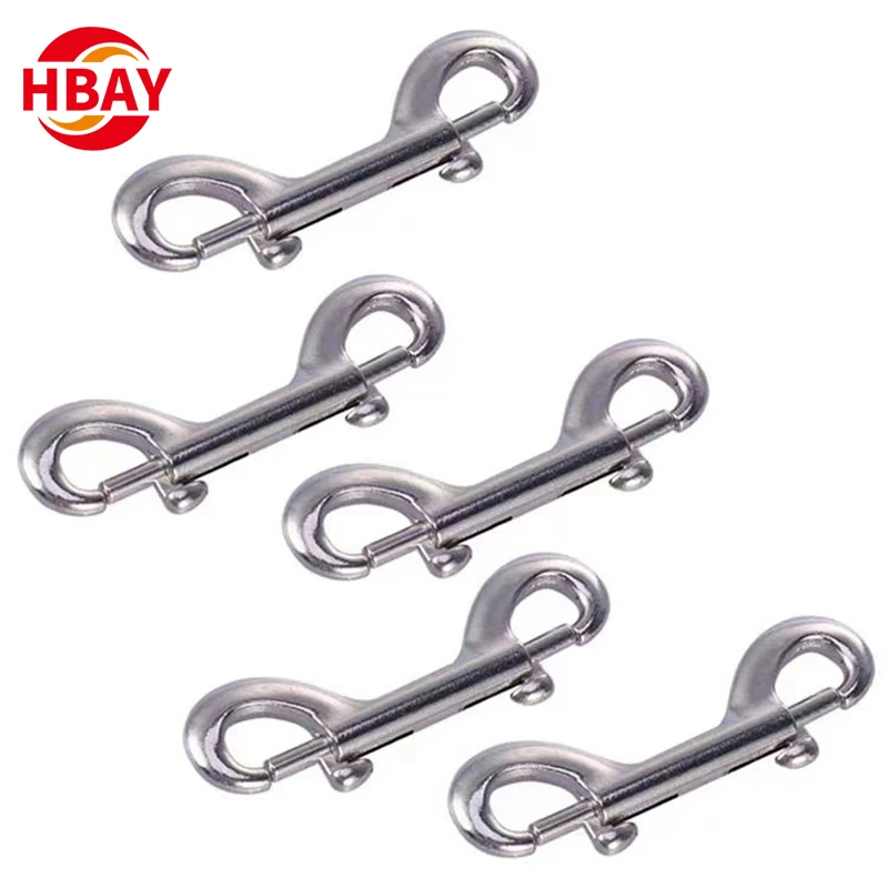Factory price 88mm 100mm 116mm zinc alloy Malleable Metal Trigger Swivel Snap Hook Double Eye Snaps Double End Snap Hooks