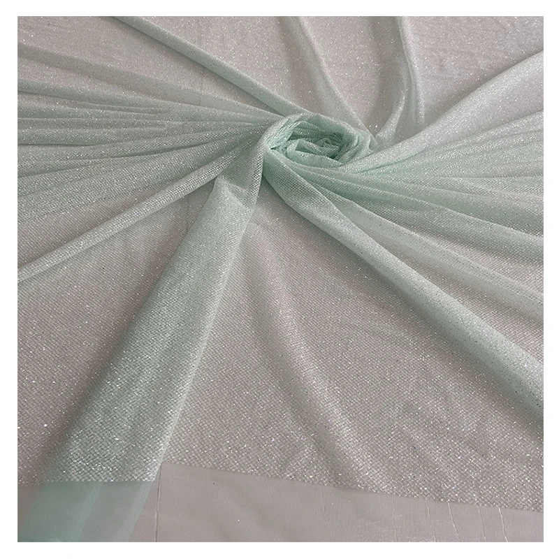 In stock full version glitter series flowy Skirt fashion clothing luxury illusion tulle women laces fabrics for wedding dress
