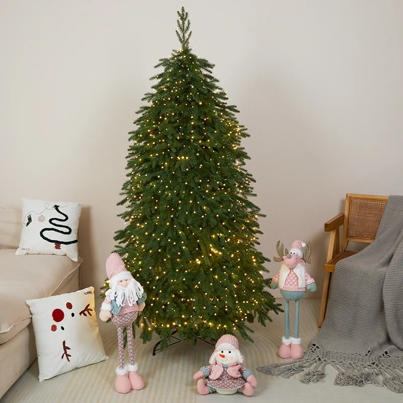 Factory Price Outdoor Pre-Lit Christmas Tree Decoration Set Premium Flocked Artificial Giant Snow Tree Made of LED for Ornaments