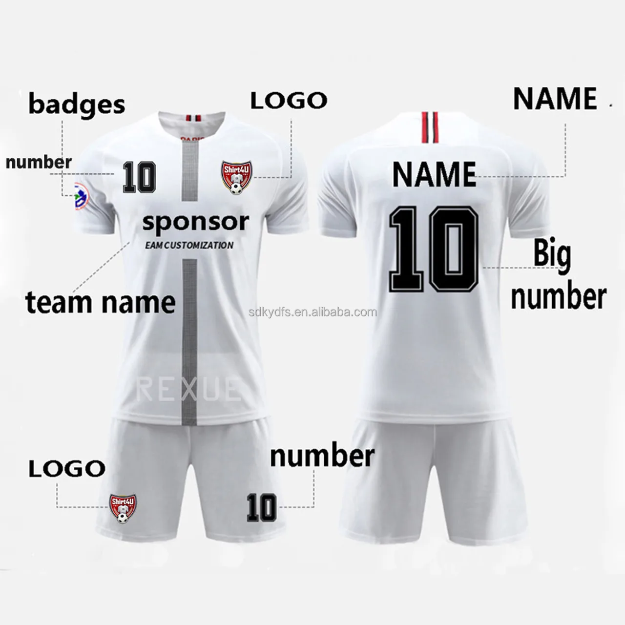 Football uniform custom quick-drying team uniform Training competition football jersey national team uniform