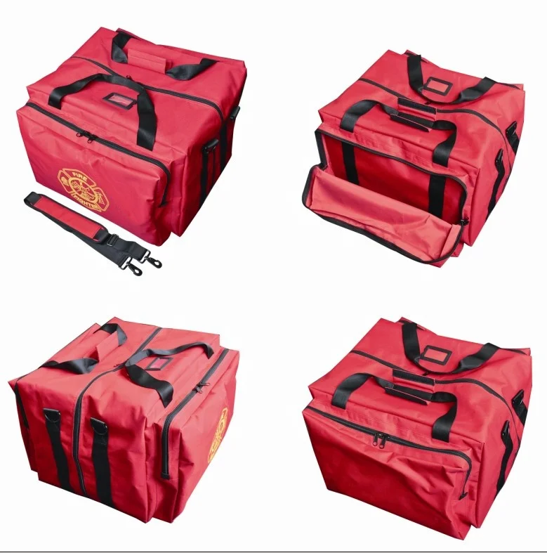 High Quality Deluxe Step-in Firefighter Gear Bag with Maltese Cross