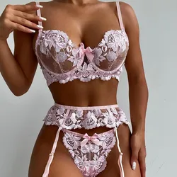 Fashion design japanese mature women sexy lingerie underwear garter lace lingerie set custom sexy erotic women lingerie set