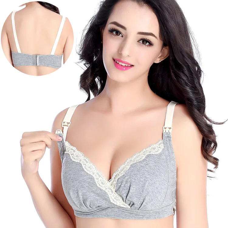 large size without steel ring lace cotton pregnant women prevent bra nursing