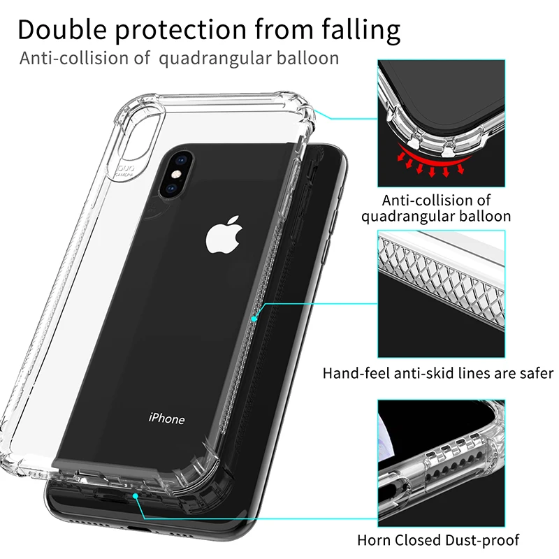 Truning Sound Soft TPU Phone Case For Samsung S8 Covers Dust-proof Air Bags Crashproof Mobilephone TPU Case For S10 Covers