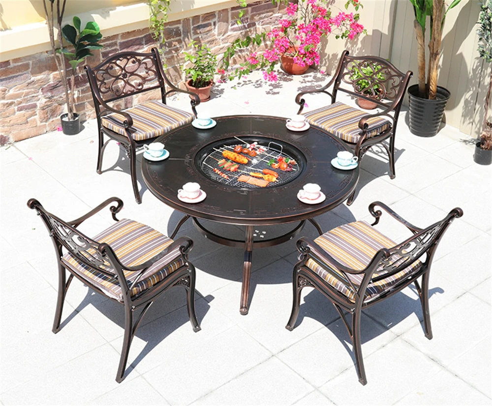 Multifunctional outdoor casual picnic Barbecue Aluminum Table Dew Barbecue table