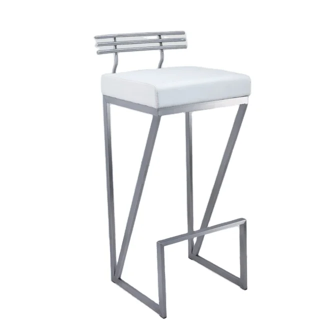 Современная коммерческая мебель для помещений, барная стойка из нержавеющей стали, барные стулья, высокий стул из искусственной кожи, барный стул