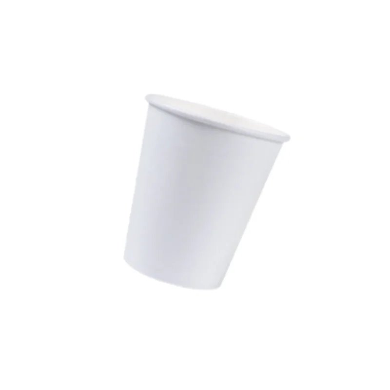 8oz 12oz Hot Beverage White Paper Coffee Cup with Black Dome Lid Disposable Coffee Cup