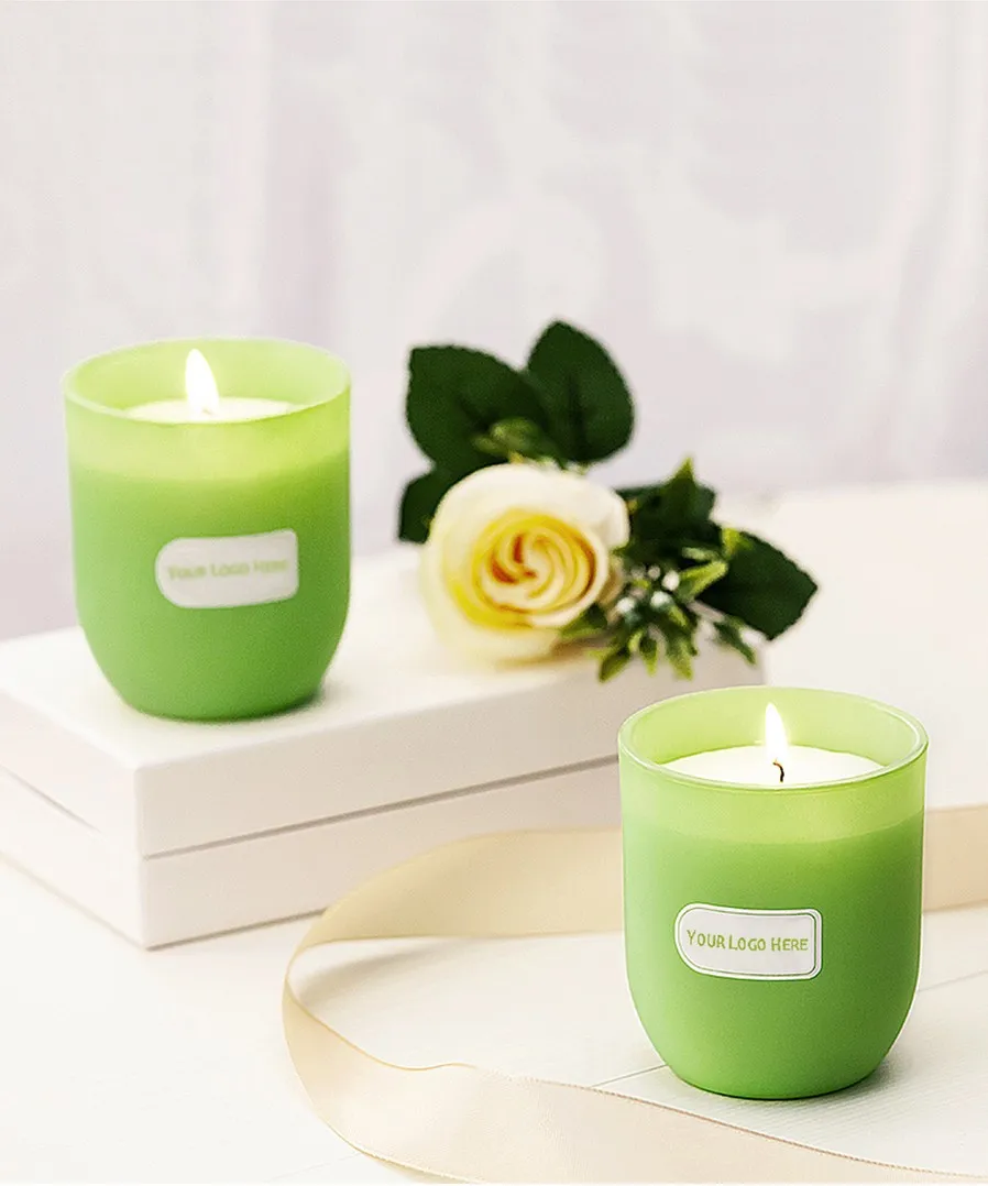 amazon Hot Sell Frosted Glass Jar Soy Wax Scented Candles For Wedding Holiday Home Decoration