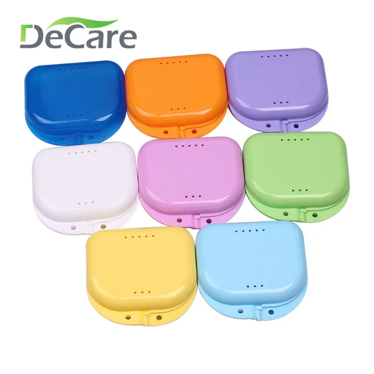 new wholesale  aligner colorful plastic orthodontic dental custom retainer case box