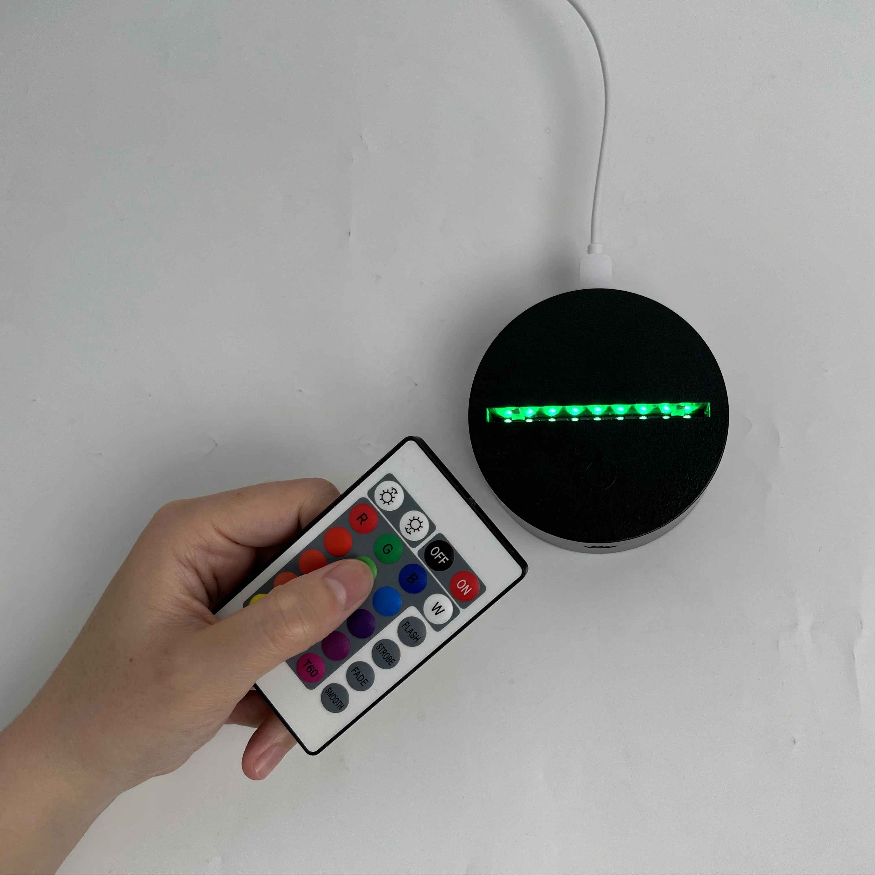 New Design Remote Touch Control Christmas Theme Decor Bedroom 3D Acrylic Night Light Lamp Base